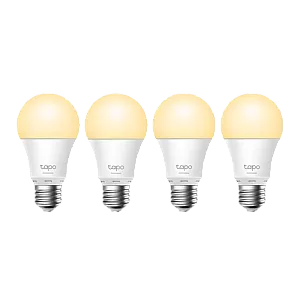 Set 4 becuri smart Wi-Fi, lumina calda 2700K ajustabila, 806 lm, E27 - TP-Link Tapo TapoL510E(4-pack)