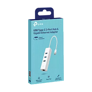 Adaptor USB Type-C la RJ45 Gigabit, 3 x USB 3.0 - TP-Link UE330C