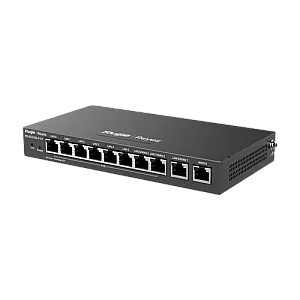 Router 8 x RJ45 1G PoE, 2 x RJ45 1G, Buget PoE 110W, Multi-WAN, Cloud Management - Ruijie RG-EG210G-P-V3