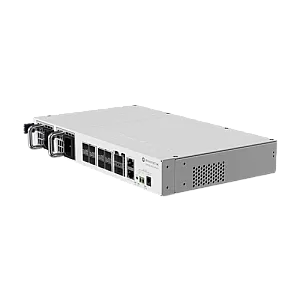 Switch 2 x QSF28 100G, 8 x SFP28 25G, 2 x RJ45 100 Mbps, 802.3bt PoE In, 1U - MikroTik CRS510-8XS-2XQ-IN