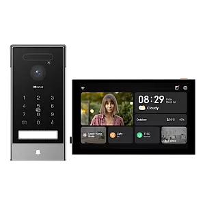 Videointerfon 4K, recunoastere faciala, scanare biometrica a palmei, monitor 8', IR, Wi-Fi6 - EZVIZ CS-HP7(4K, Palm)