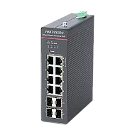 Kit Switch 8 x RJ45 Gigabit PoE 802.3af/at/bt, 4 x SFP Gigabit, Management, Sursa 75W - HIKVISION DS-3T1512HP-SI-8P4FKIT(75W)