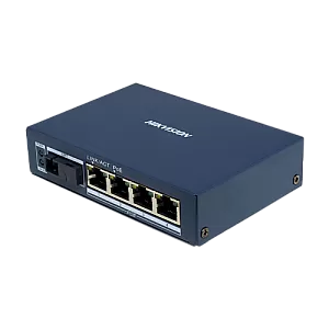Mediaconvertor Gigabit 4 x RJ45 PoE, 1 x SC Single-Mode Bi-directional, 20 km - HIKVISION DS-3D504TP-A