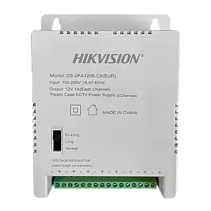 Sursa alimentare cu 8 canale, 12V DC, 5A, 60W - HIKVISION DS-2FA1205-C8