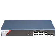 Switch 8 x RJ45 1G PoE 802.3af/at/bt, 2 x RJ45 1G, 2 x SFP 1G, Management - HIKVISION DS-3E1512HP-SI-8P2T2F