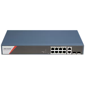 Switch 8 x RJ45 1G PoE 802.3af/at/bt, 2 x RJ45 1G, 2 x SFP 1G, Management - HIKVISION DS-3E1512HP-SI-8P2T2F