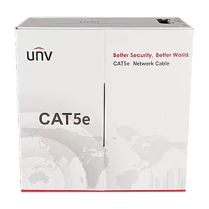 Cablu UTP cat5e 0.45mm, cupru integral, cutie 305 metri, ECA - UNV CAB-LC2100A-E2-ECA-IN