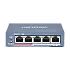 Switch 4 x RJ45 10/100 Mbps PoE, 1 x RJ45 10/100 Mbps, Unmanaged - HIKVISION DS-3E0105P-E