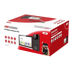 Kit videointerfon IP, 4MP, IR 3m, Wi-Fi 6, 2.4Ghz, PoE, IP65 - HIKVISION DS-KIS610-P