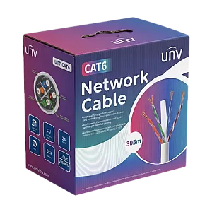 Cablu UTP, cat 6E, cupru integral, LSZH, cutie 305 metri, DCA - UNV UV-UTP6-300-BC24AWG-DCA-B-W