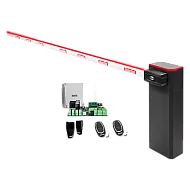 KIT complet bariera acces AUTO / 4 m, montaj universal ST/DR, lampa+brat cu semnalizare - MOTORLINE TURBO-4+SIG75HT-4-KIT
