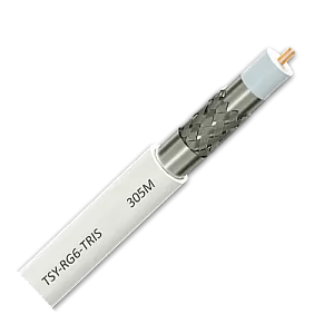 Cablu coaxial RG 6 TRISHIELD, 305m, alb TSY-RG6-TRIS Cablu coaxial RG 6 TRISHIELD, 305m, alb TSY-RG6-TRIS