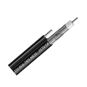 Cablu Coaxial RG6 TRISHIELD autoportant, 305m, negru TSY-RG6-TRIS-MESS Cablu Coaxial RG6 TRISHIELD autoportant, 305m, negru TSY-RG6-TRIS-MESS
