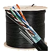 Cablu FTP autoportant, cat 5E, CUPRU 100%, 305m, negru TSY-FTP5E-MESS – TSY Cable TSY-FTP5E-MESS