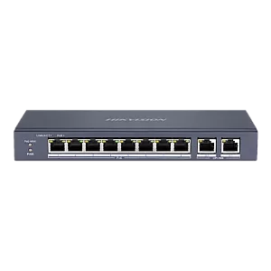 Switch 8 porturi PoE, 2 porturi uplink RJ45 Gigabit - HIKVISION DS-3E0310P-E-M
