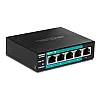 Switch 4 porturi Fast Ethernet Long Range 250m PoE+ 60W, 1 port Fast Ethernet - TRENDnet TE-FP051 – TRENDnet TE-FP051