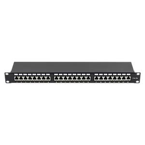 Patch Panel 1U, FTP cat6A, 24 porturi RJ45 - ASYTECH Networking ASY-PP-FTP6A-24