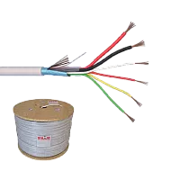 Cablu de alarma 6 fire ecranate + alimentare 2x0.75, cupru integral, 500m 6CUEF+2x0.75-T
