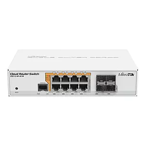 Management Switch, 8 x Gigabit cu PoE-out, 4 x SFP - Mikrotik CRS112-8P-4S-IN