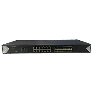 Switch 24 porturi gigabit, 12 porturi RJ45 + 12 porturi SFP - Hikvision DS-3E0524TF