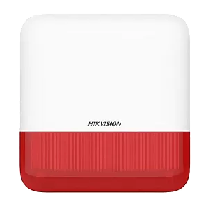 Sirena wireless AX PRO de exterior cu flash, led Rosu, 868Mhz - HIKVISION DS-PS1-E-WE-R