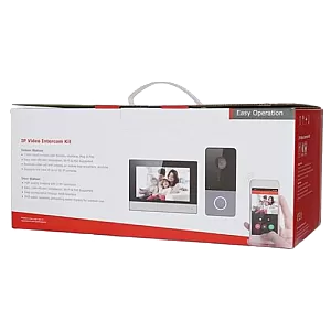 KIT videointerfon TCP/IP pentru 1 familie, monitor TFT LCD 7 inch - HIKVISION DS-KIS603-P