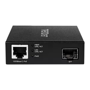 Mediaconvertor POE Gigabit - SFP fibra optica - TRENDnet TFC-PGSFP