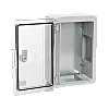 Cutie distributie IP65 din ABS gri, usa transparenta, placa metalica, 200x300x130 mm PP3011 – Plastim PP3011