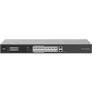 Switch 16 porturi PoE, 1 port Gigaethernet, 1 port Combo - UNV NSW2020-16T1GT1GC-POE-IN