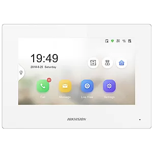 Monitor videointerfon TCP/IP, TFT LCD 7 inch touch screen, PoE - HIKVISION DS-KH6320-LE1-W Monitor videointerfon TCP/IP, TFT LCD 7 inch touch screen, PoE - HIKVISION DS-KH6320-LE1-W