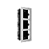 Rama montaj ingropat din otel inoxidabil, 3 module, pentru Interfon modular - HIKVISION DS-KD-ACF3-S