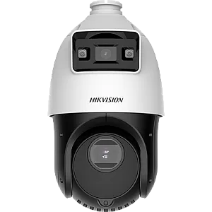 TandemVu, DarkFighter si ColorVu - PTZ IP 4MP, lentila 2.8mm si 4.8~120mm(25X), WL 30m, IR 100m, Audio, Alarma - HIKVISION DS-2SE4C425MWG-E14F0
