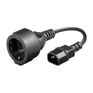 Cablu alimentare IEC - SCHUKO, 20 cm IEC-SCHUKO-20 Cablu alimentare IEC - SCHUKO, 20 cm IEC-SCHUKO-20