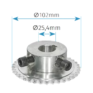 Pinion 24 dinti, pentru motoarele portilor sectionale - MOTORLINE PDP24