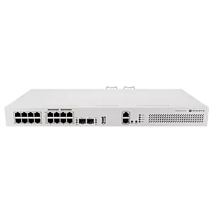 Switch 8 x RJ45 Gigabit PoE af/at, 10 x RJ45 Gigabit, 2 x SFP+ 10G, NAND, 1U - MikroTik CRS418-8P-8G-2S+RM