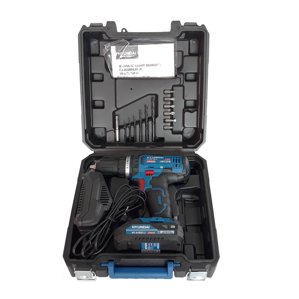 Masina de gaurit/insurubat cu acumulator Hyundai HY-ASR 180 LI – HYUNDAI HY-ASR 180 LI
