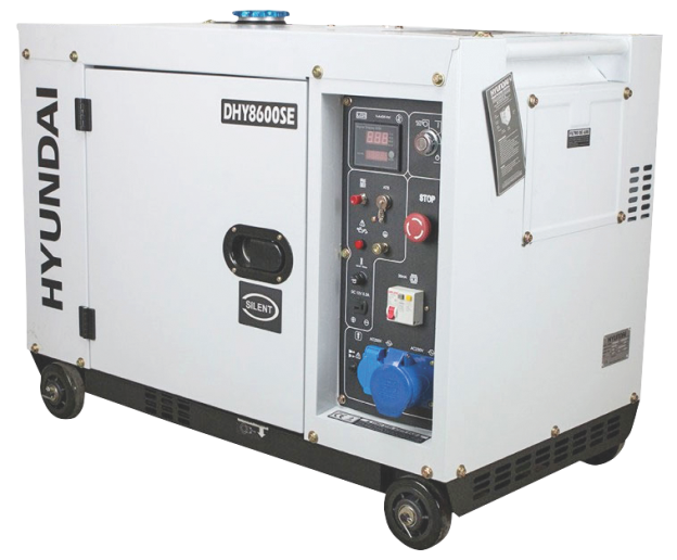 Generator de curent monofazat cu motor diesel Hyundai DHY-8600SE – HYUNDAI HY-DHY8600SE