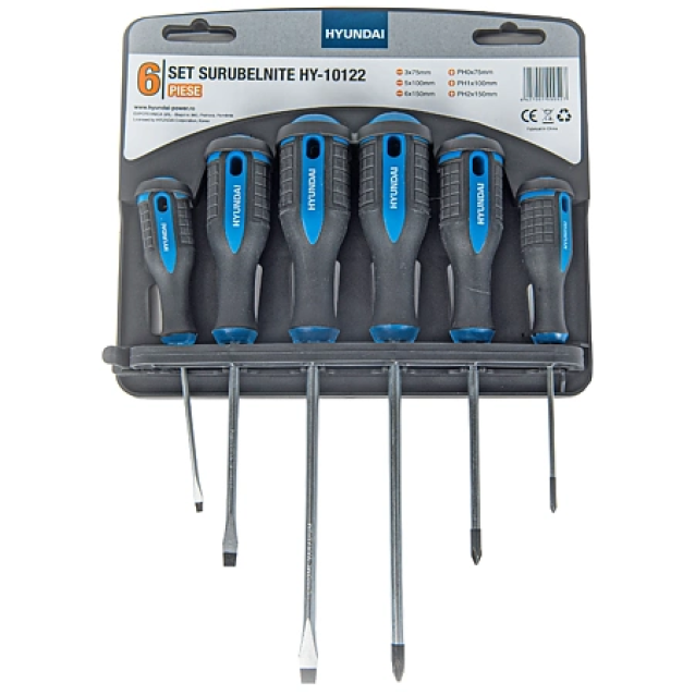 HYUNDAI HY-10122 – Trusa surubelnite 6 piese HY-10122 Trusa surubelnite 6 piese HY-10122 – HYUNDAI HY-10122