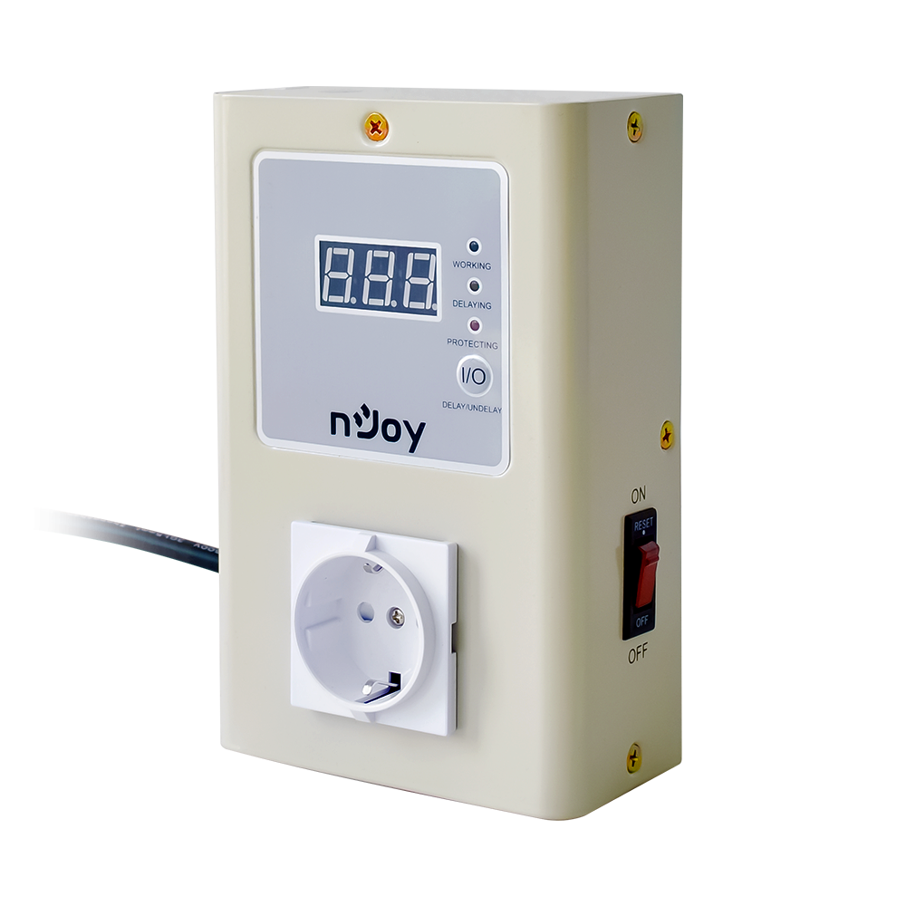 nJoy AVR Royer 16A AVRL-16A01RY-CS01B Stabilizator si Protector Tensiune cu LCD 16A 1x Schuko pentru Aer Conditionat Frigider TV – NJOY AVRL-16A01RY-CS01B
