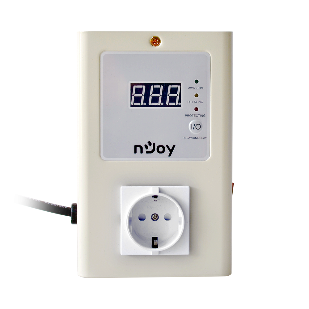 nJoy AVR Royer 16A AVRL-16A01RY-CS01B Stabilizator si Protector Tensiune cu LCD 16A 1x Schuko pentru Aer Conditionat Frigider TV – NJOY AVRL-16A01RY-CS01B