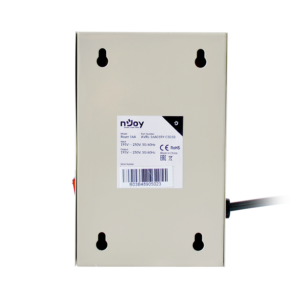nJoy AVR Royer 16A AVRL-16A01RY-CS01B Stabilizator si Protector Tensiune cu LCD 16A 1x Schuko pentru Aer Conditionat Frigider TV – NJOY AVRL-16A01RY-CS01B