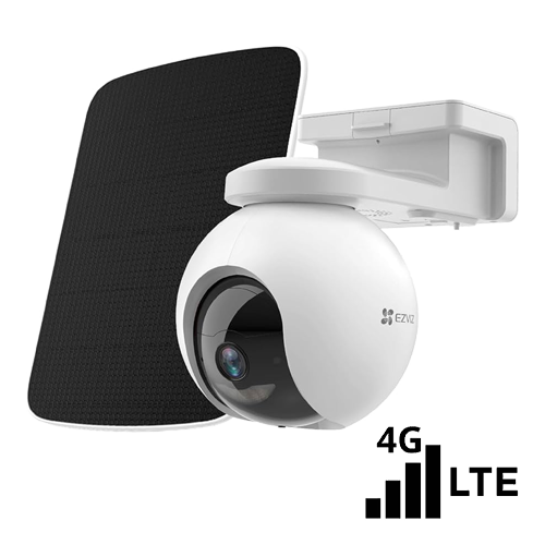 Camera IP Pan&Tilt conectivitate 4G, baterie 10.400 mAh, rezolutie 2K, Audio bidirectional, GPS, SDcard, Panou Solar - EZVIZ CS-EB8-4G-2K-PS(kit)