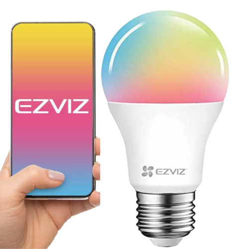 Bec LED RGB inteligent EZVIZ, Wi-Fi, E27, 806 lmn, 2700~6500K ajustabila CS-HAL-LB1-LCAW