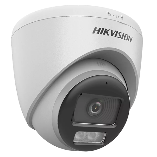 ColorVu, Dual Light - Camera analog 2MP, lentila 2.8mm, IR 40m, WL 40m, TVI/AHD/CVI/CVBS, Mic., IP67 - HIKVISION DS-2CE72DF0T-LFS-2.8mm