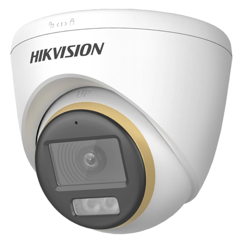 ColorVu, Dual Light - Camera analog 2MP, lentila 2.8mm, IR 40m, WL 40m, TVI/AHD/CVI/CVBS, Mic. - HIKVISION DS-2CE72DF3T-LFS-2.8mm