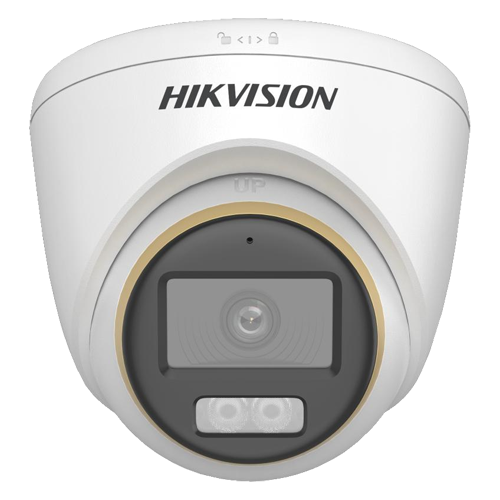 ColorVu, Dual Light - Camera analog 2MP, lentila 2.8mm, IR 40m, WL 40m, TVI/AHD/CVI/CVBS, Mic. - HIKVISION DS-2CE72DF3T-LFS-2.8mm