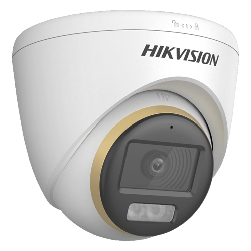 ColorVu, Dual Light - Camera analog 2MP, lentila 2.8mm, IR 40m, WL 40m, TVI/AHD/CVI/CVBS, Mic. - HIKVISION DS-2CE72DF3T-LFS-2.8mm