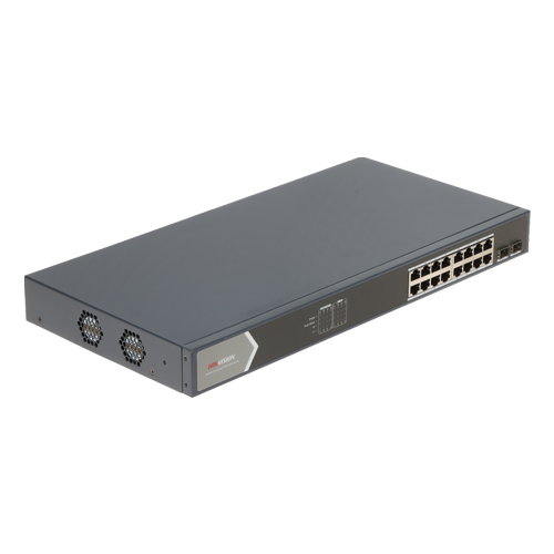 Switch 16 porturi gigabit PoE,  2 porturi SFP, Smart Management - HIKVISION DS-3E1518P-SI