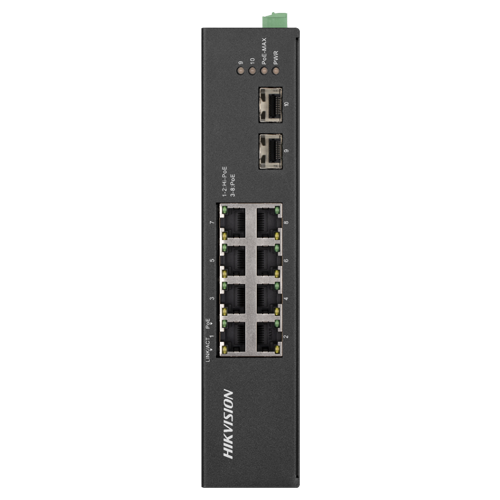 Switch 8 porturi Gigabit PoE, 2 porturi uplink SFP - HIKVISION DS-3T0510HP-E-HS