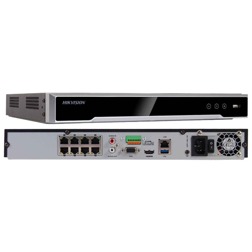 NVR 8 canale IP, Ultra HD rezolutie 4K - 8 porturi POE - HIKVISION DS-7608NI-K2-8P